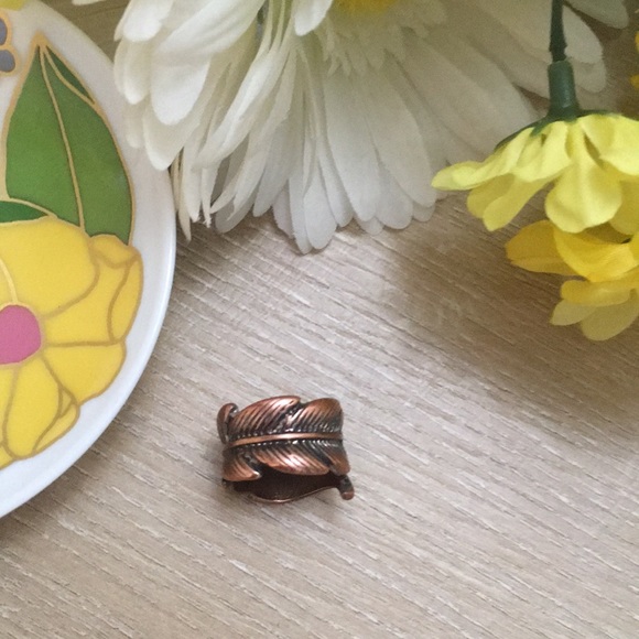 Boho Copper Toned Gypsy Wraparound Leaf Ring Lucky Brand - Picture 6 of 11